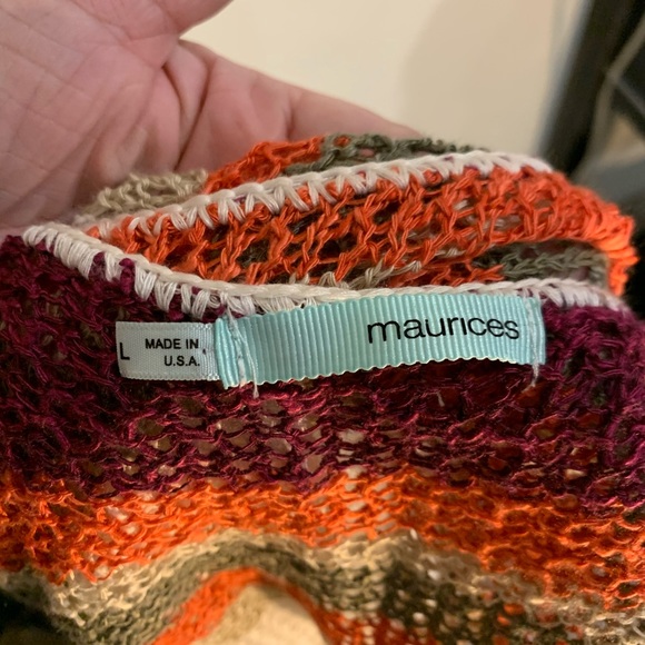 Maurices Crochet/ netted tank Sz L - Picture 5 of 8